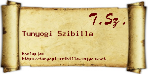 Tunyogi Szibilla névjegykártya